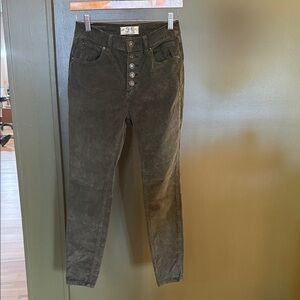 We The Free High Rise Olive Jeans